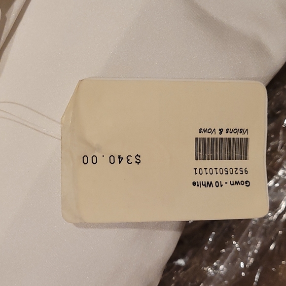 Satin sheer back collar back waist covered buttons train bridal gown - Picture 9 of 11